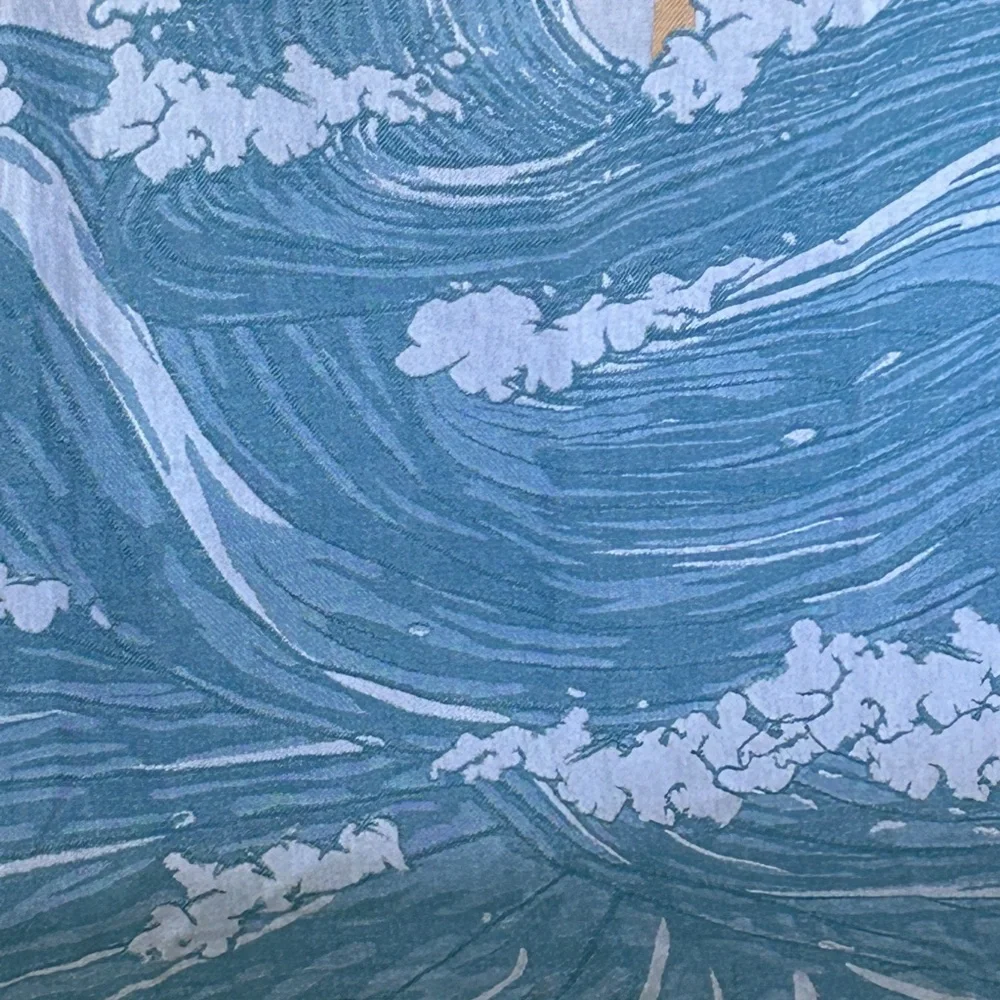 SWELL DAY SUN + OCEAN Tapestry Wall Art Woven Green + Mustard Blue + Yellow NEW!